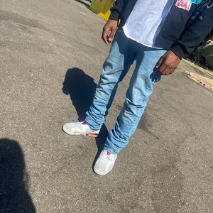 custom made stacked jeans